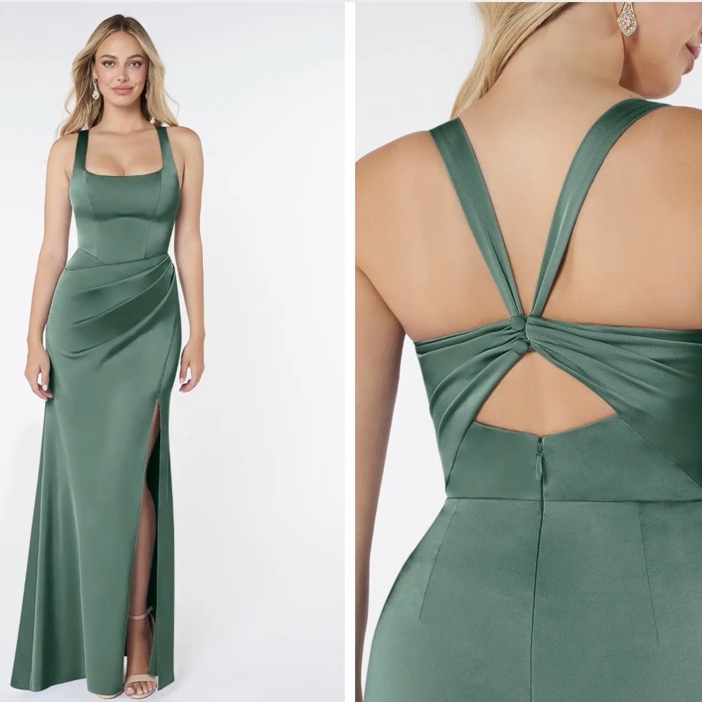 Azazie Eucalyptus Mero Evening Dress